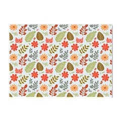 Background Pattern Flowers Design Leaves Autumn Daisy Fall Crystal Sticker (a4) by Maspions