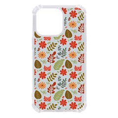 Background Pattern Flowers Design Leaves Autumn Daisy Fall Iphone 13 Pro Tpu Uv Print Case