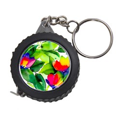 Watercolor Flowers Leaves Foliage Nature Floral Spring Measuring Tape