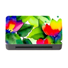 Watercolor Flowers Leaves Foliage Nature Floral Spring Memory Card Reader With Cf by Maspions