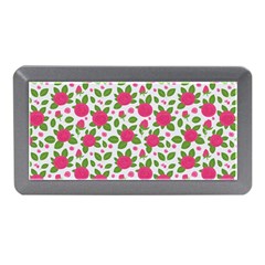 Flowers Leaves Roses Pattern Floral Nature Background Memory Card Reader (mini)