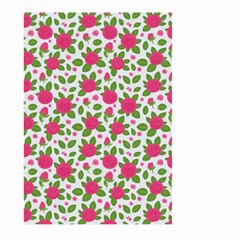 Flowers Leaves Roses Pattern Floral Nature Background Large Garden Flag (two Sides)