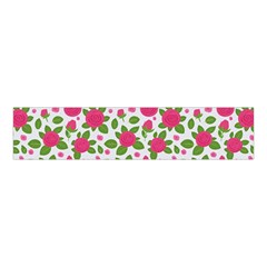 Flowers Leaves Roses Pattern Floral Nature Background Velvet Scrunchie