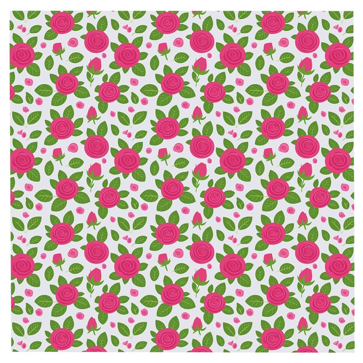 Flowers Leaves Roses Pattern Floral Nature Background Wooden Puzzle Square