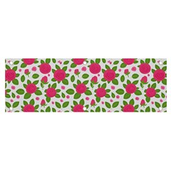 Flowers Leaves Roses Pattern Floral Nature Background Banner And Sign 6  X 2 