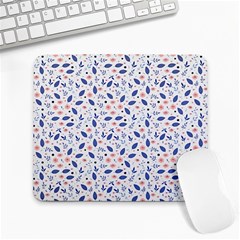 Background Pattern Floral Leaves Flowers Large Mousepad