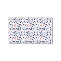 Background Pattern Floral Leaves Flowers Sticker (rectangular)