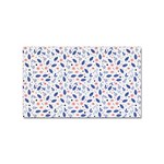 Background Pattern Floral Leaves Flowers Sticker (Rectangular) Front