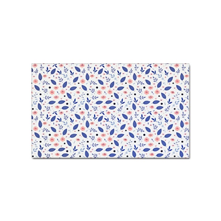 Background Pattern Floral Leaves Flowers Sticker (Rectangular)