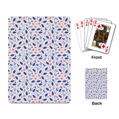 Background Pattern Floral Leaves Flowers Playing Cards Single Design (rectangle)