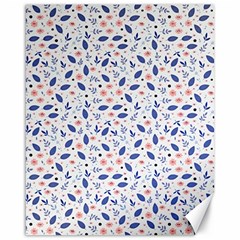 Background Pattern Floral Leaves Flowers Canvas 16  X 20 