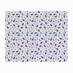 Background Pattern Floral Leaves Flowers Small Glasses Cloth (2 Sides)