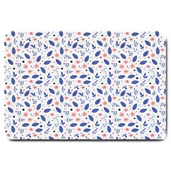 Background Pattern Floral Leaves Flowers Large Doormat