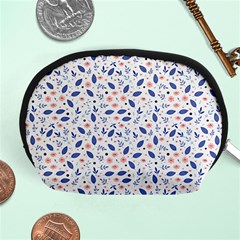 Background Pattern Floral Leaves Flowers Accessory Pouch (medium)