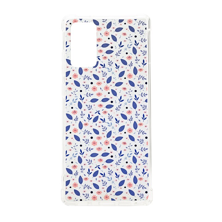 Background Pattern Floral Leaves Flowers Samsung Galaxy Note 20 TPU UV Case