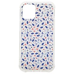 Background Pattern Floral Leaves Flowers Iphone 12 Mini Tpu Uv Print Case	