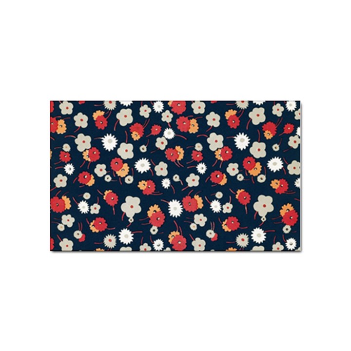 Flowers Pattern Floral Antique Floral Nature Flower Graphic Sticker (Rectangular)