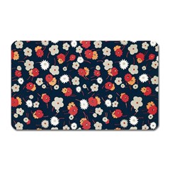 Flowers Pattern Floral Antique Floral Nature Flower Graphic Magnet (rectangular)