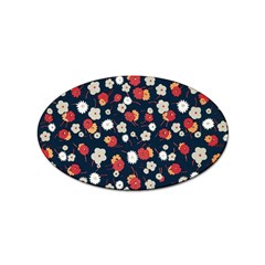 Flowers Pattern Floral Antique Floral Nature Flower Graphic Sticker Oval (10 Pack) by Maspions