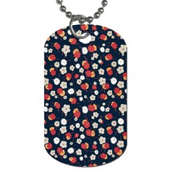 Flowers Pattern Floral Antique Floral Nature Flower Graphic Dog Tag (two Sides)