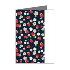 Flowers Pattern Floral Antique Floral Nature Flower Graphic Mini Greeting Card