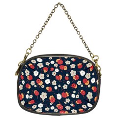 Flowers Pattern Floral Antique Floral Nature Flower Graphic Chain Purse (two Sides)