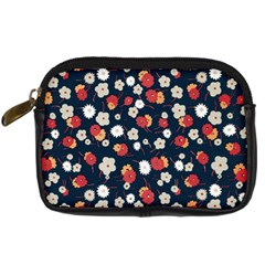 Flowers Pattern Floral Antique Floral Nature Flower Graphic Digital Camera Leather Case