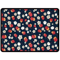 Flowers Pattern Floral Antique Floral Nature Flower Graphic Fleece Blanket (large)