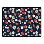 Flowers Pattern Floral Antique Floral Nature Flower Graphic Fleece Blanket (Small) 50 x40  Blanket Front