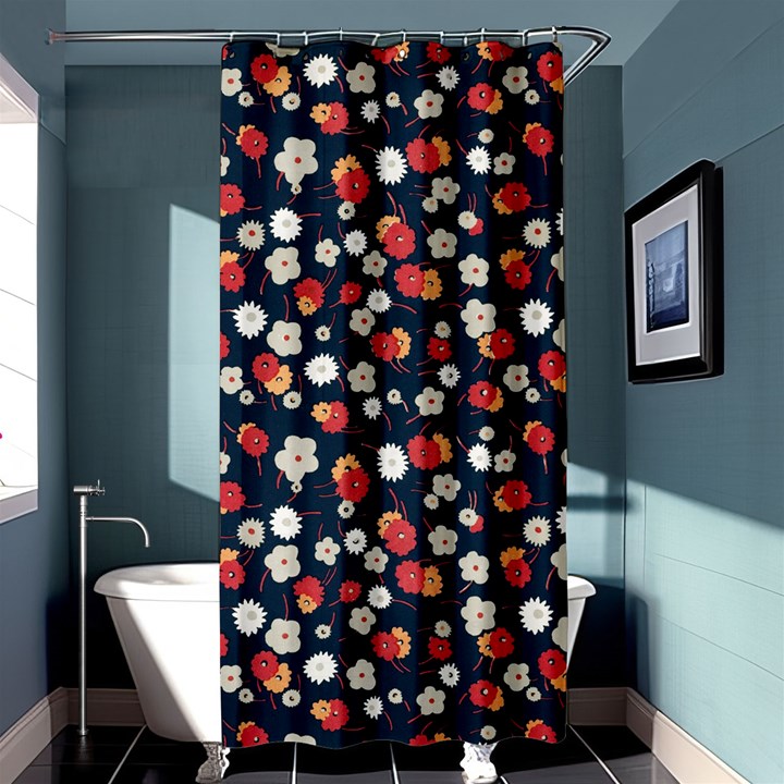 Flowers Pattern Floral Antique Floral Nature Flower Graphic Shower Curtain 36  x 72  (Stall) 