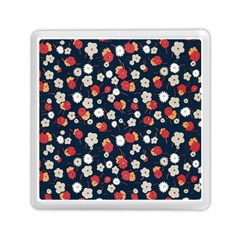 Flowers Pattern Floral Antique Floral Nature Flower Graphic Memory Card Reader (square)