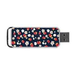 Flowers Pattern Floral Antique Floral Nature Flower Graphic Portable Usb Flash (two Sides)