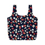 Flowers Pattern Floral Antique Floral Nature Flower Graphic Full Print Recycle Bag (M) Front