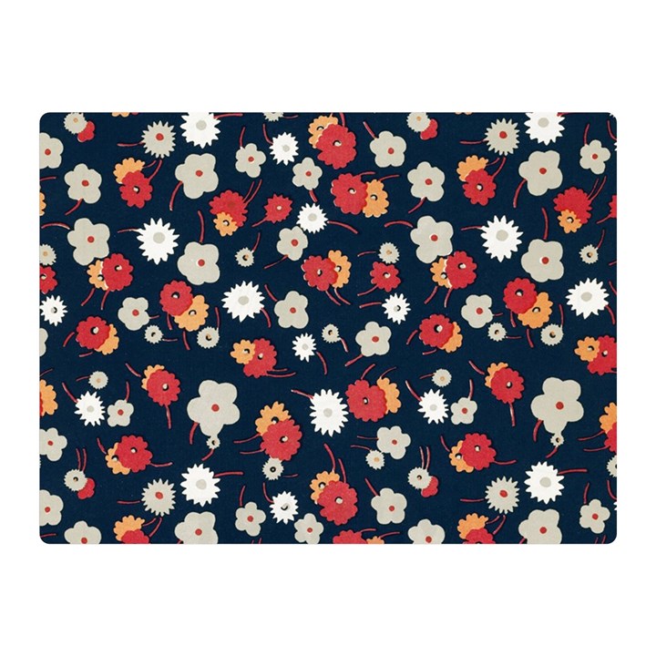 Flowers Pattern Floral Antique Floral Nature Flower Graphic Two Sides Premium Plush Fleece Blanket (Mini)