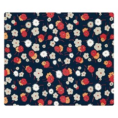 Flowers Pattern Floral Antique Floral Nature Flower Graphic Two Sides Premium Plush Fleece Blanket (kids Size)