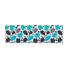 Leaves Monstera Pattern Nature Blue Purple Mauve Flora Sticker (bumper) by Maspions