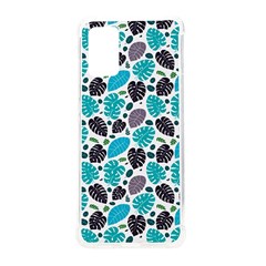 Leaves Monstera Pattern Nature Blue Purple Mauve Flora Samsung Galaxy S20plus 6 7 Inch Tpu Uv Case by Maspions