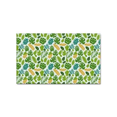 Leaves Tropical Background Pattern Green Botanical Texture Nature Foliage Sticker Rectangular (100 Pack) by Maspions