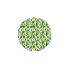 Leaves Tropical Background Pattern Green Botanical Texture Nature Foliage Golf Ball Marker