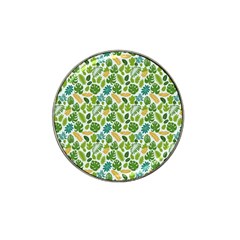 Leaves Tropical Background Pattern Green Botanical Texture Nature Foliage Hat Clip Ball Marker (4 Pack)