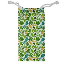 Leaves Tropical Background Pattern Green Botanical Texture Nature Foliage Jewelry Bag