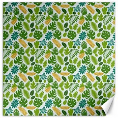 Leaves Tropical Background Pattern Green Botanical Texture Nature Foliage Canvas 12  X 12 