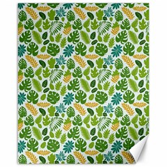 Leaves Tropical Background Pattern Green Botanical Texture Nature Foliage Canvas 16  X 20 