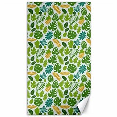 Leaves Tropical Background Pattern Green Botanical Texture Nature Foliage Canvas 40  X 72 