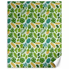 Leaves Tropical Background Pattern Green Botanical Texture Nature Foliage Canvas 11  X 14 