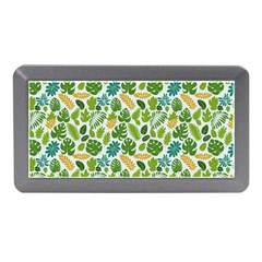 Leaves Tropical Background Pattern Green Botanical Texture Nature Foliage Memory Card Reader (mini)