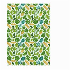 Leaves Tropical Background Pattern Green Botanical Texture Nature Foliage Large Garden Flag (two Sides) by Maspions