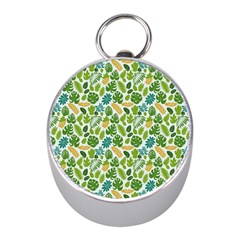 Leaves Tropical Background Pattern Green Botanical Texture Nature Foliage Mini Silver Compasses