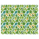 Leaves Tropical Background Pattern Green Botanical Texture Nature Foliage Premium Plush Fleece Blanket (Medium) 60 x50  Blanket Front