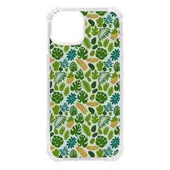 Leaves Tropical Background Pattern Green Botanical Texture Nature Foliage Iphone 14 Tpu Uv Print Case